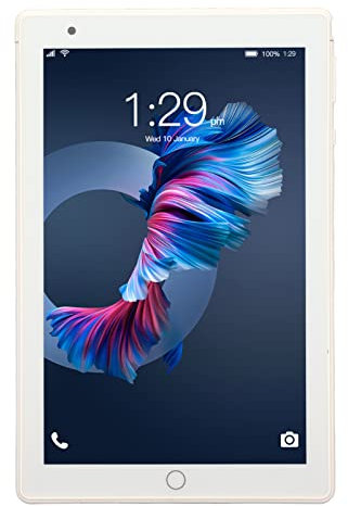 ciciglow Tableta Android 10, Tableta HD con Pantalla Táctil IPS de 8 Pulgadas, Doble SIM de Doble Modo de Espera, Tableta PC con Batería de 8800 MAh, CPU Octa Core, 4 GB de RAM, 64 GB de ROM(Oro)