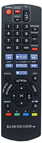 N2QAYB000575 Fernbedienung Ersatz für Panasonic Blu-Ray Disc IR6 Player DMP-BD75 DMP-BD755 DMP-BD755P DMP-BD75P DMP-BD75PC DMP-MST60 DMP-MS10 DMP-BDT210 DMP-BDT110 DMP-BDT110 DMP-BDMP-BDT110