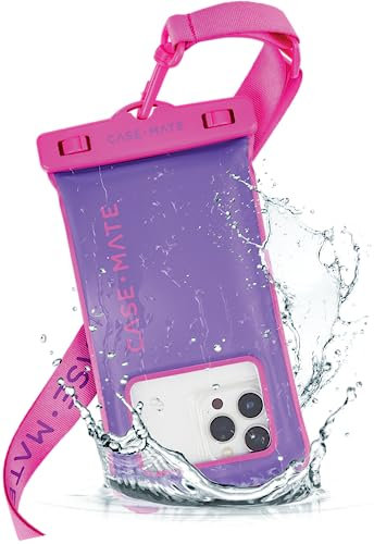 Case-Mate, Custodia impermeabile IP68 per telefono, custodia galleggiante impermeabile con cordino a tracolla, accessorio essenziale da viaggio per spiaggia, nave da crociera, compatibile con tutti i