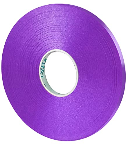 DONQL 1 Rollen Ringelband Geschenkband, 5MM 50M Geschenkbänder für Geburtstag Hochzeit Abschlussfeier Luftballons Geschenkverpackung Blumengeschäft Luftballon Schleifen und Saisonale Dekoband (lila)