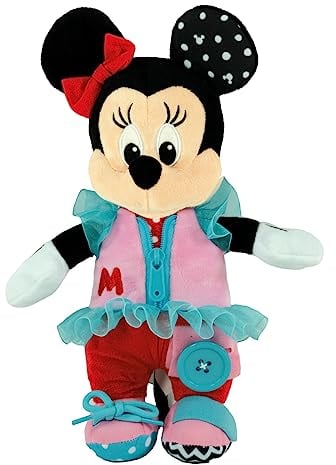 Clementoni - Peluche Montessori - Habille Baby Minnie - Jeu Interactif et Stimulant - Developpe ta Motricité et Concentration - pour Enfant