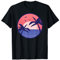 Palmen mit Sonnenuntergang Grafik für Herren Damen Kinder T-Shirt