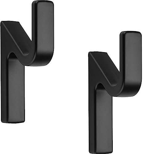 SOTECH 2 Stück Garderobenhaken ANGOLA schwarz matt 76 x 14 x 41 mm mit verdeckter Montage Kleiderhaken aus der BlackLine Kollektion