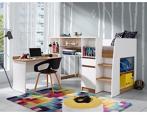 Design Möbel Kinderzimmermöbel Möbelset Kinderzimmer Möbel Jugendzimmer komplett Set Etagenbett Schreibtisch Kinderschreibtisch Bett Regal Modulare Möbel Milo