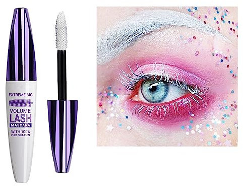 5D Mascara, Augen-Make-up, hypoallergen und frei von Duftstoffen (Weiß)