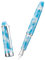 Asvine P50 Plunger Fountain Pen Wide Nib Sky Blue Resin Silver Trim Smooth Pen Collection with Pen Case Gift Set