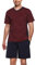 Bresdk Pyjama Herren Baumwolle Nachtwäsche Sommer Schlafanzug Herren Kurz mit Kontraststreifen Design Zweiteiliger Pyjamas Set