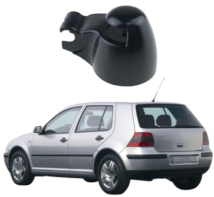 Lmmdhi Schwarze hintere Wischerarm-Abdeckkappe für VW Polo MK4 9N 2002-2005,Scheibenwischerarm-Abdeckung,Autoteile
