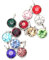 SHINEOFI 72 Stk Geburtsstein Geburtsstein DIY Kettenanhänger edelstein schmucksteine jewel Geburtssteine ​​Anhänger Geburtsstein hängender Anhänger Rostfreier Stahl Zubehör Perlenanhänger