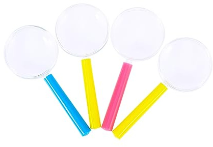 VICASKY 4 Pièces Enfants Loupe Jouets Mini Magnats Loupe Jouet Loupe pour Enfants Miroir Convexe Enfant