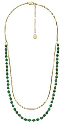 Fossil Bijoux Femme Collier Acier Inoxydable Or JA7246710, Length: 406mm+50mm, Width: 4mm, Acier inoxydable, Pas de gemme