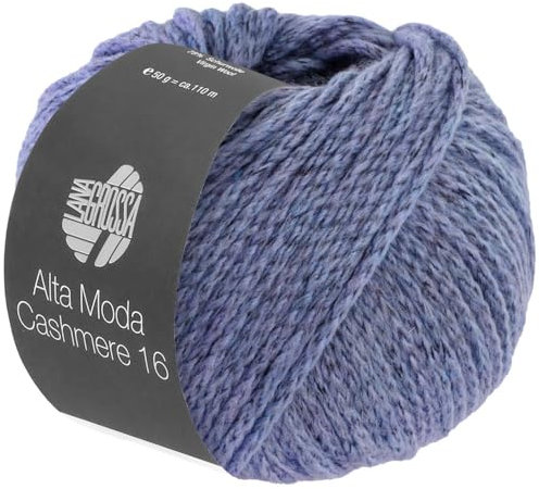 LANA GROSSA Alta Moda Cashmere 16 | Feinste 16 Mikron Merinowolle mit Kaschmiranteil | Handstrickgarn aus 78% Schurwolle (Merino) 12% Kaschmir & 10% Polyamid (Nylon) | 50g zum Stricken | 110m Garn 74
