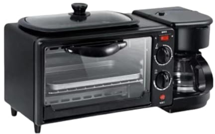 3 in 1 Breakfast Machine Home Bread Maker Nonstick Griddle Toasters Oven Small