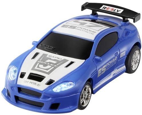 Reely Mini Racer Blau-Weiß Brushed 1:64 RC Modellauto Elektro Straßenmodell Heckantrieb (2WD) RTR 2,4 GHz Inkl. Akku un
