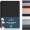 Barbons Drap Housse 120x190 cm / 120x200 cm, 100% Coton Draps Housses Certifié Oeko-TEX Premium Drap-Housse en Jersey pour Matelas Bonnet jusqu'à 25 cm - Noir 120 x 190/200 cm