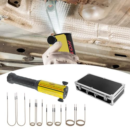 Ddasam Induction Heater, Magnetic Induction Heater Kit, Induction Heating Bolt Remover Tool Flameless Heat Tool for Car Truck, Bolt Heater for Rusty Screws Removal, Magnetic Tool with 8 Coils