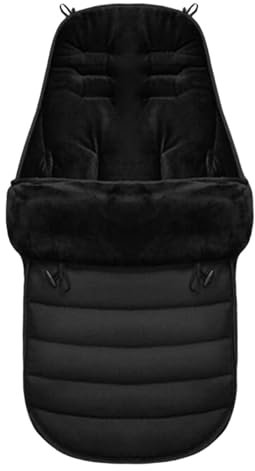 Baby Fußsack für Kinderwagen Universal Winddicht Kinderwagen Schlafsack Warme Fuß Pad Urd807 (Black, 90x60cm)