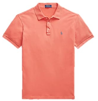 Ralph Lauren Men Polo Shirt Custom Slim Fit Terry Polo Shirt Red Size X-Large XL