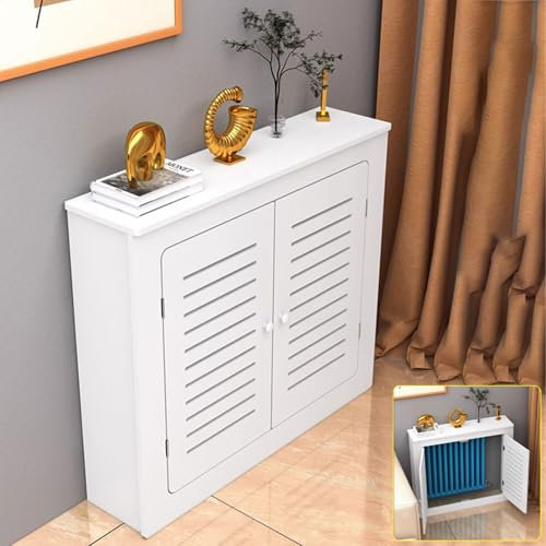 Copertura per Radiatore Decorativa, Copri Termosifone con Mensola Ripiano Superiore, Riscaldamento Soggiorno Radiatore Tubolare, per Ufficio, Hallway Living Room(80 * 80 * 25cm/31.5 * 31.5 * 9.84in)