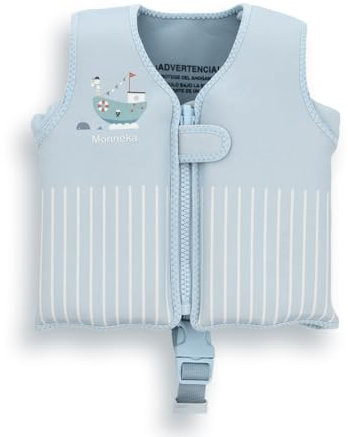 Monnëka Schwimmweste mit verstellbarem Gurt und Sicherheitsverschluss | Sea Schwimmweste zum Lernen | Schwimmhilfe für Kinder | Fishing Boat - 3 bis 6 Jahre