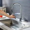 LakeBayMZC Grifo de cocina de 3 vías con extensible, grifo mezclador 3 en 1 para filtro de agua, giratorio 360°, cromado