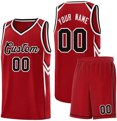 HGWOPGASD 2 Sets personalisiertes Basketballtrikot benutzerdefinierte Basketball Trikots benutzerdefinierte Basketball Kit Basketball Trainingsanzug mit Namen Team Nummer für Erwachsene und Kinder
