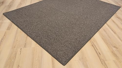 Schlingen Teppich Titan umkettelt braun Gemustert - Verschiedene Größen (80 x 200 cm)