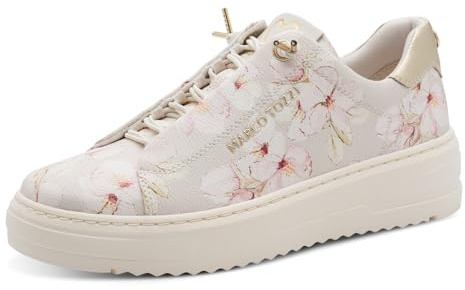Marco Tozzi Damen Sneaker weiches Feel Me Wechselfußbett weiches Innenfutter Vegan Schnürer
