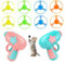 Trrymbbe Lanceur de Disque Volant pour Chat 10pcs / Set, Mignon Chats interactifs colorés chassant Le Jeu de tir Soucoupe pour l'entraînement en Plein air intérieur