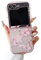 Emlivi Custodia per Samsung Galaxy Z Flip 4, Ultra Sottile Glitter Farfalla Custodia Trasparente Curly Wave Frame Case Cover Morbida TPU Cover Antiurto per Donne Ragazze Rosa