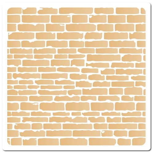 GORGECRAFT Ziegelwand Schablonen PET Kunststoff Groß Quadratisch Wiederverwendbar Ziegelstruktur Hintergrund Zeichenvorlagen Zum Malen Auf Wänden Holz Stoff Fliesen Möbeln Dekorationen Scrapbooking
