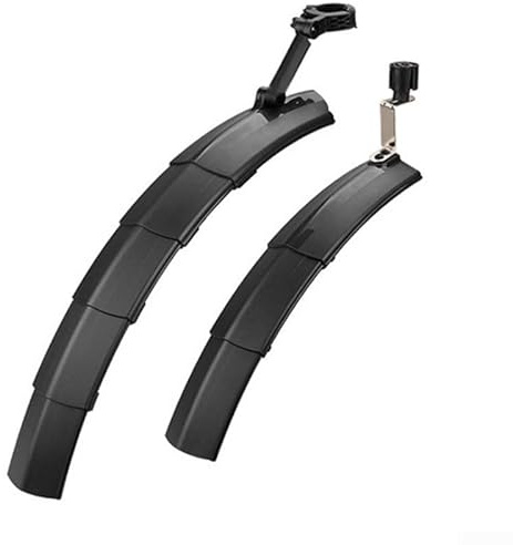 Pumixiy Einziehbares Schutzblech-Set für Fahrrad, Teleskop-Design für Mountainbike, Fahrrad und Straße, Schutzbleche vorne und hinten mit verstellbarem Schnellverschluss (schwarz)