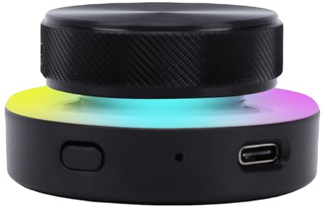 Oreilet USB-Lautstärkeregler, Anpassbarer Multimedia-ControllerKnopf mit RGB-Licht, Externe Lautstärketaste für Computer, Fernbedienung, Lautsprecher, Audio, PC-Lautstärkeregler