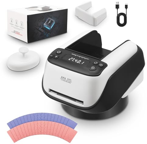 HIUYRFS Automatische Kartensender, 360° Drehung für 1–4 Decks, 2 bis 8 Spieler, mit 1 x Kartenpresse, 2 x Kartenspielen, wiederaufladbar und leise, für Poker, Belote, UNO, Blackjack, Texas Hold'em