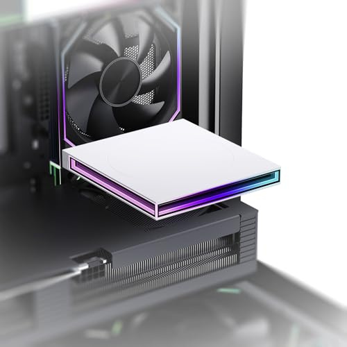 TZMRIT FS-1 PC Case Figurine Stand Regalhalter Plattform RGB, PC Regal für Figuren Computer Zubehör Dekor für Bürospiel, 120MM (WH)