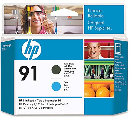 HP C9460A 91 Druckkopf matt schwarz und cyan