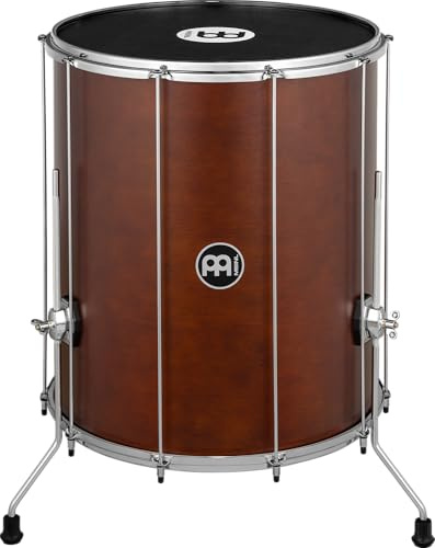 Meinl Percussion Traditional Wood Surdo - Große Samba Trommel - Höhenverstellbar - 20 Zoll Durchmesser - 24 Zoll Höhe - Hartholz, Braun (SU20-L-AB-M) | 10 Spannschrauben, Höhenverstellbare Füße, Durchmesser 20 Zoll, Höhe 24 Zoll, Hartholz