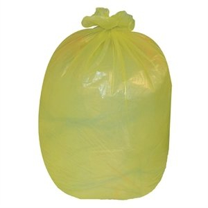JANTEX 200 x Medium Duty Yellow Bin Bags (Pack of 200) - Commercial Kitchen 80Litre 10kg Yellow Refuse Sacks Bin Liners Bin Bags