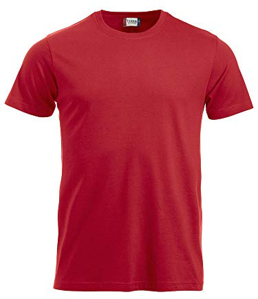 Clique Klassisches Herren-T-Shirt, rot, 4XL