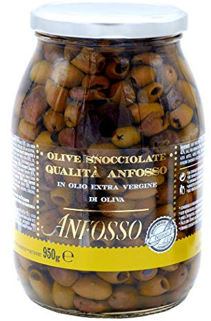Olive Snocciolate Riviera Qualità Anfosso in Olio Extra Vergine di oliva 950gr