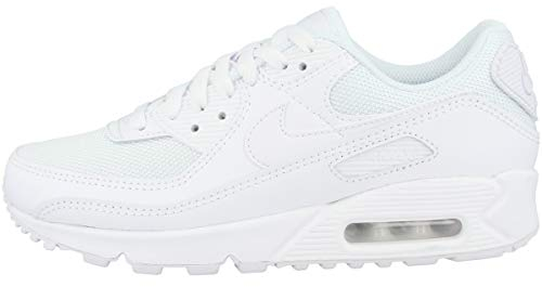 Nike Nike Air Max 90 Women's Shoe, Women’s Running Shoe, White/White-White-Wolf Grey, 5.5 UK (39 EU)