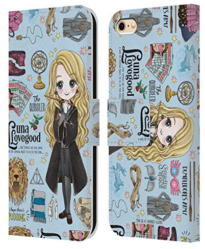 Head Case Designs Offiziell Zugelassen Harry Potter Luna Muster Deathly Hallows XXXVII Leder Brieftaschen Handyhülle Hülle Huelle kompatibel mit Apple iPhone 6 / iPhone 6s