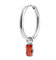 Creolen mit Kristall Baguette Orange Anhänger Stahl Ohrringe 2or0090-h