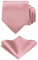 TIE G Einfarbiger Satin Formell für Herren Krawatte und Einstecktuch-Set im Geschenkkarton für die Hochzeit (Roségold)