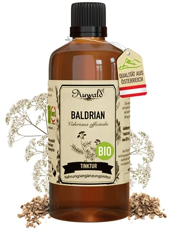 NEU! Auwald Baldrian Tropfen BIO – Hochwertiger Auszug, Extrakt, Essenz & Tinktur – 100% BIO Landwirtschaft, Frei von künstlichen Zusätzen und Farbstoffen, Hergestellt in Österreich – 100ml