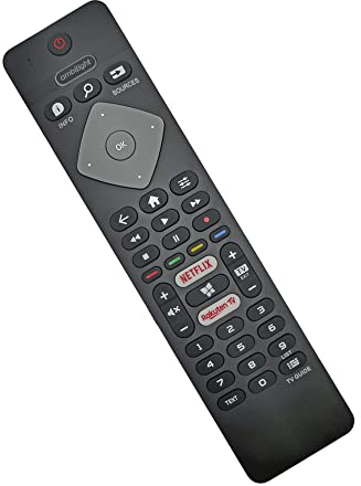 New Remote Control for Philips Ambilight 4K LED LCD Smart TV 43PUS8105/12 50PUS8105/12 58PUS8105/12 70PUS8105/12 43PUS7855/12 50PUS7855/12 - No Setup Needed