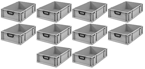 Mega Deal 10x Eurobox NextGen Portable Duo | HxBxT 17x40x60cm | 34 Liter | Eurobehälter, Transportbox, Transportbehälter, Stapelbehälter
