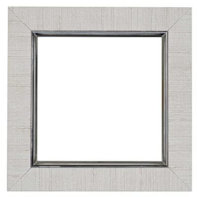 ElekTek Decorative Switch Surround Frame Cover Finger Plate Classic Edged White Linen Silver