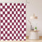 Tititex Rideau de douche esthétique à motif quadrillage - Blanc bordeaux et rouge - Décoration moderne - 180 x 180 cm - Avec crochets