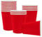 YAAVAAW 16P Red Party Paper Cups,King Coronation Paper Cups,9oz Paper Cup Cold/Hot Drinking Cups Tea Coffee Cups Solid Color Party Cups for Kings Charles Coronation Decorations,Kids Adult Birthday